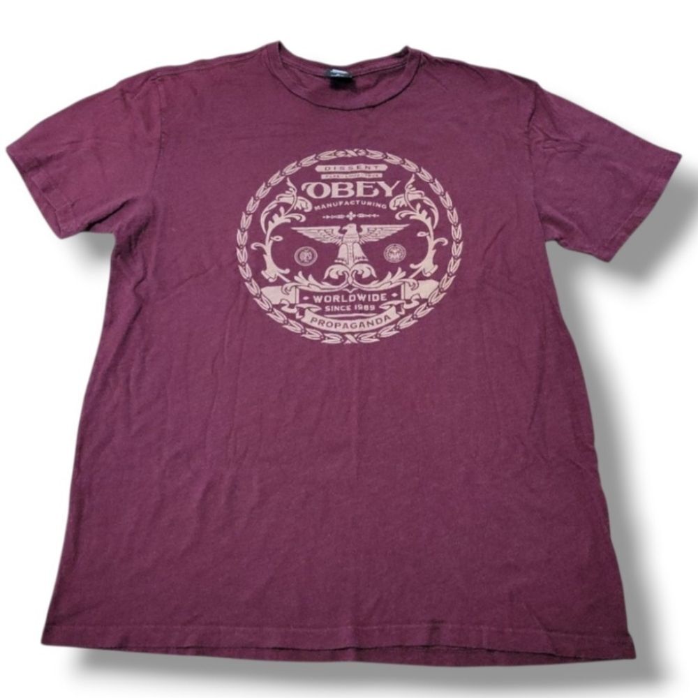 Obey Shirt Size Medium Obey Worldwide Propaganda Graphic Print Shirt Streetwear